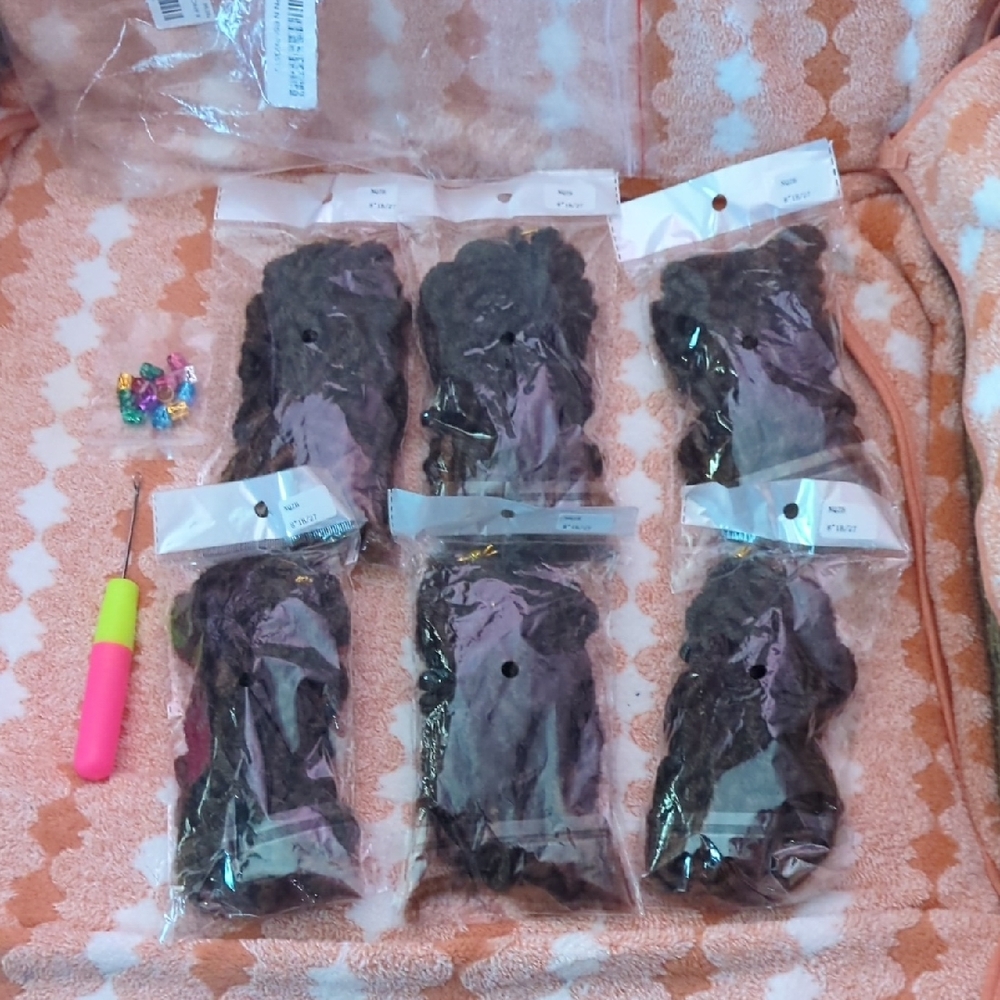 Brown Crochet Hair Extensions with Hook